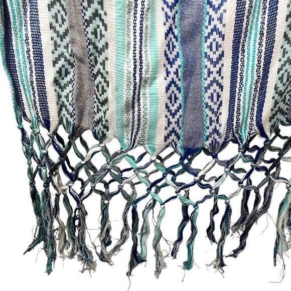 ARIAT Striped Fringe Boho Long Kimono O/S - Picture 4 of 7